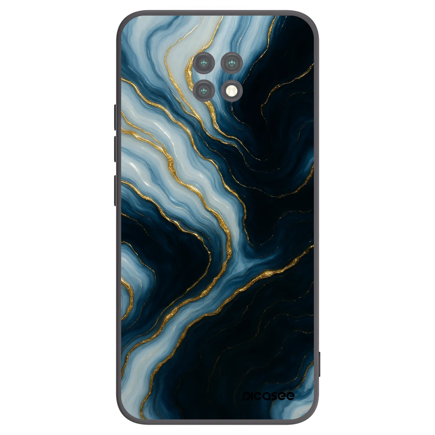 Picasee silikonowe czarne etui na Xiaomi Redmi Note 9T - Luna