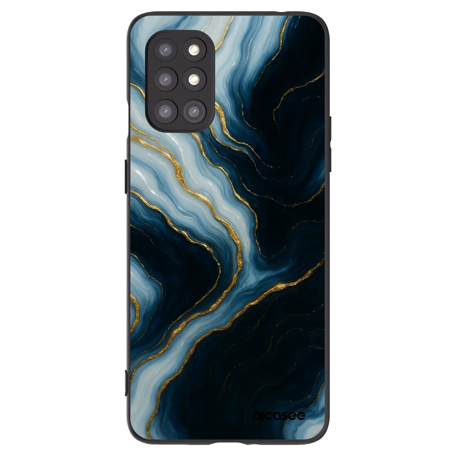 Picasee silikonowe czarne etui na OnePlus 8T - Luna