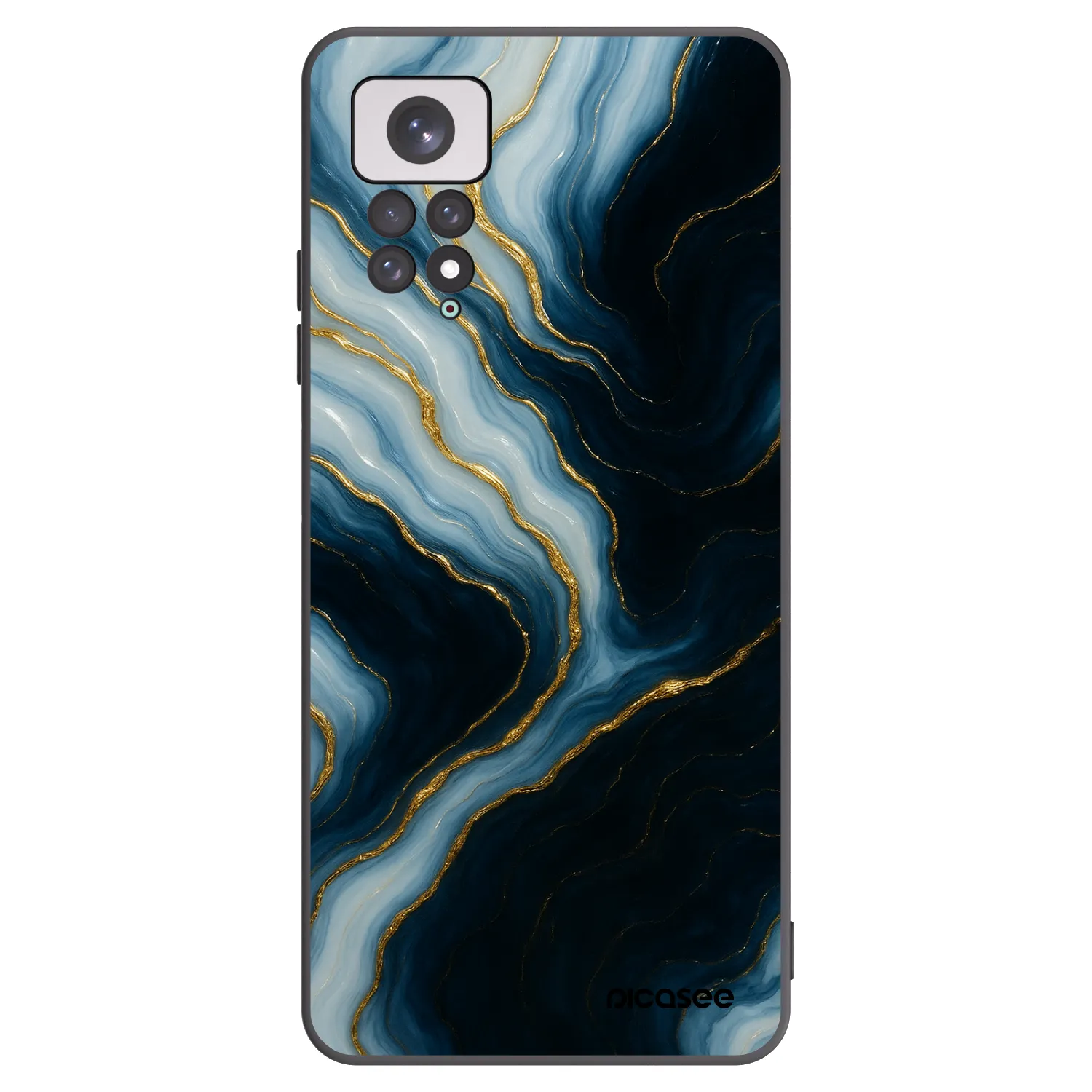 Picasee silikonowe czarne etui na Xiaomi Redmi Note 11 - Luna