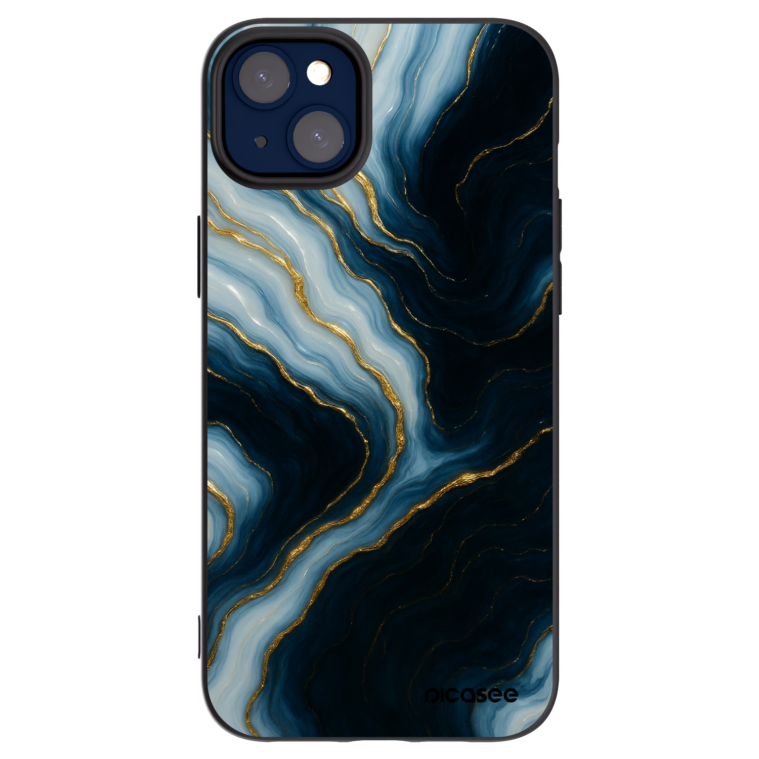 Picasee silikonowe czarne etui na Apple iPhone 14 Plus - Luna