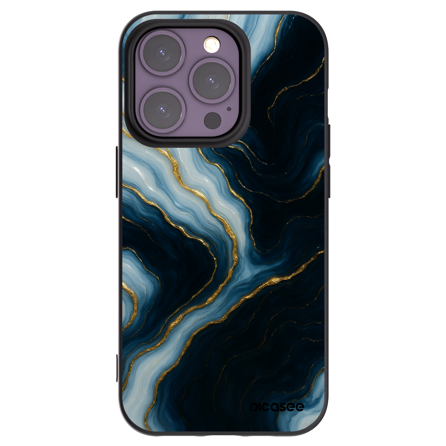 Picasee silikonowe czarne etui na Apple iPhone 14 Pro - Luna