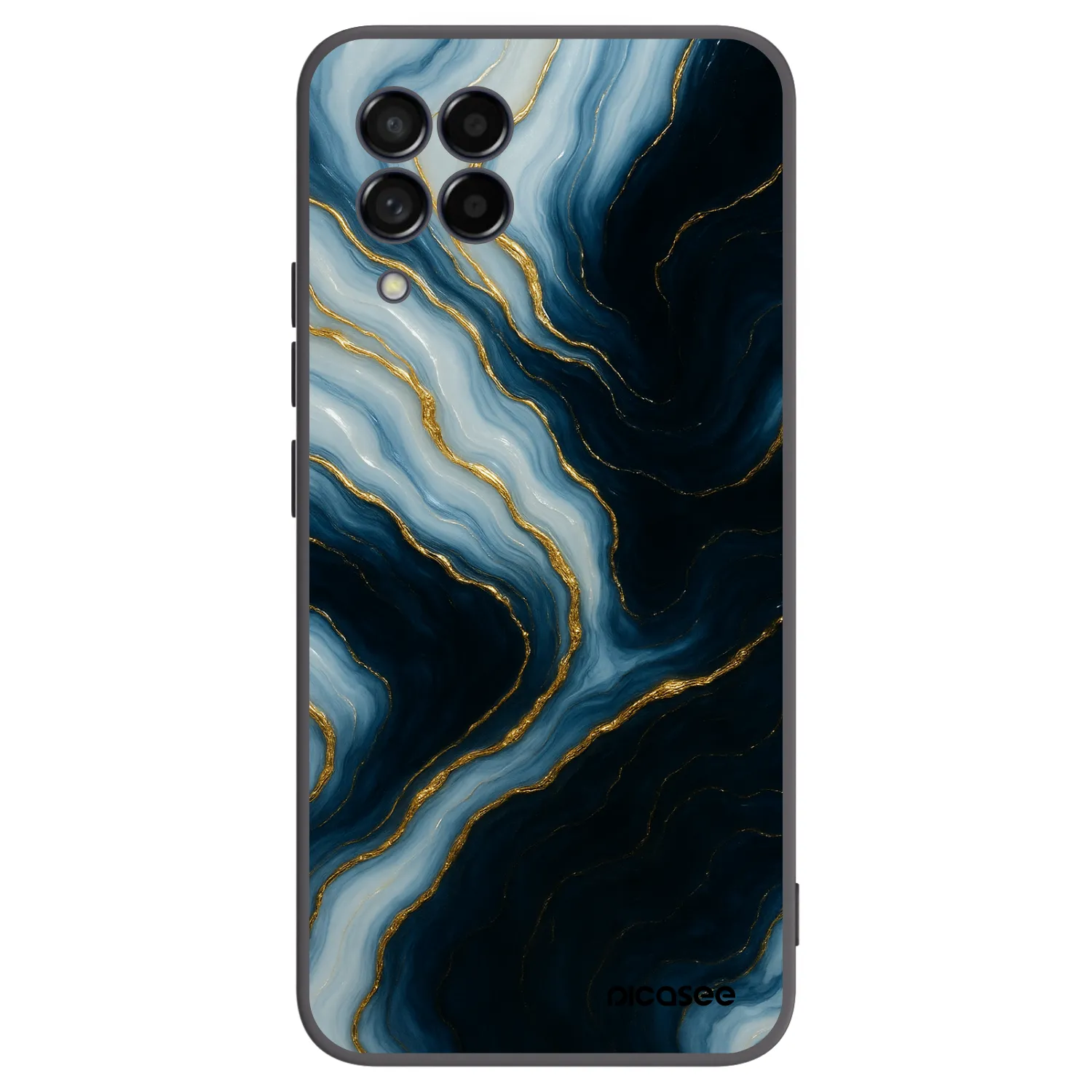 Picasee silikonowe czarne etui na Samsung Galaxy M53 5G - Luna