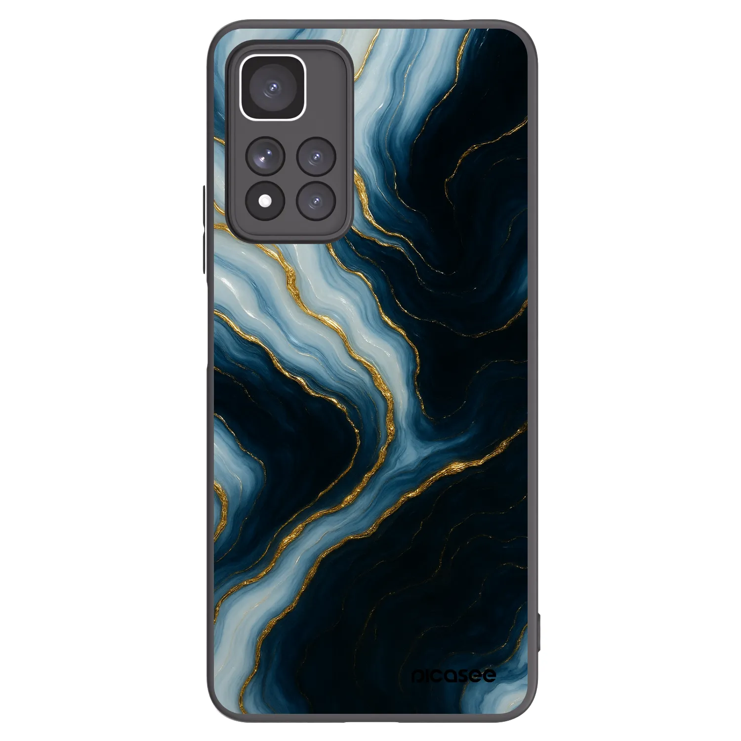 Picasee silikonowe czarne etui na Xiaomi Redmi Note 11 Pro+ 5G - Luna