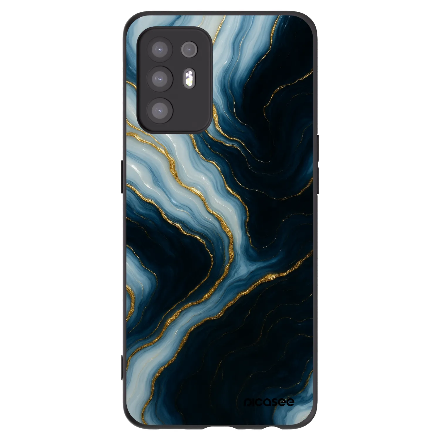 Picasee silikonowe czarne etui na OPPO A94 5G - Luna