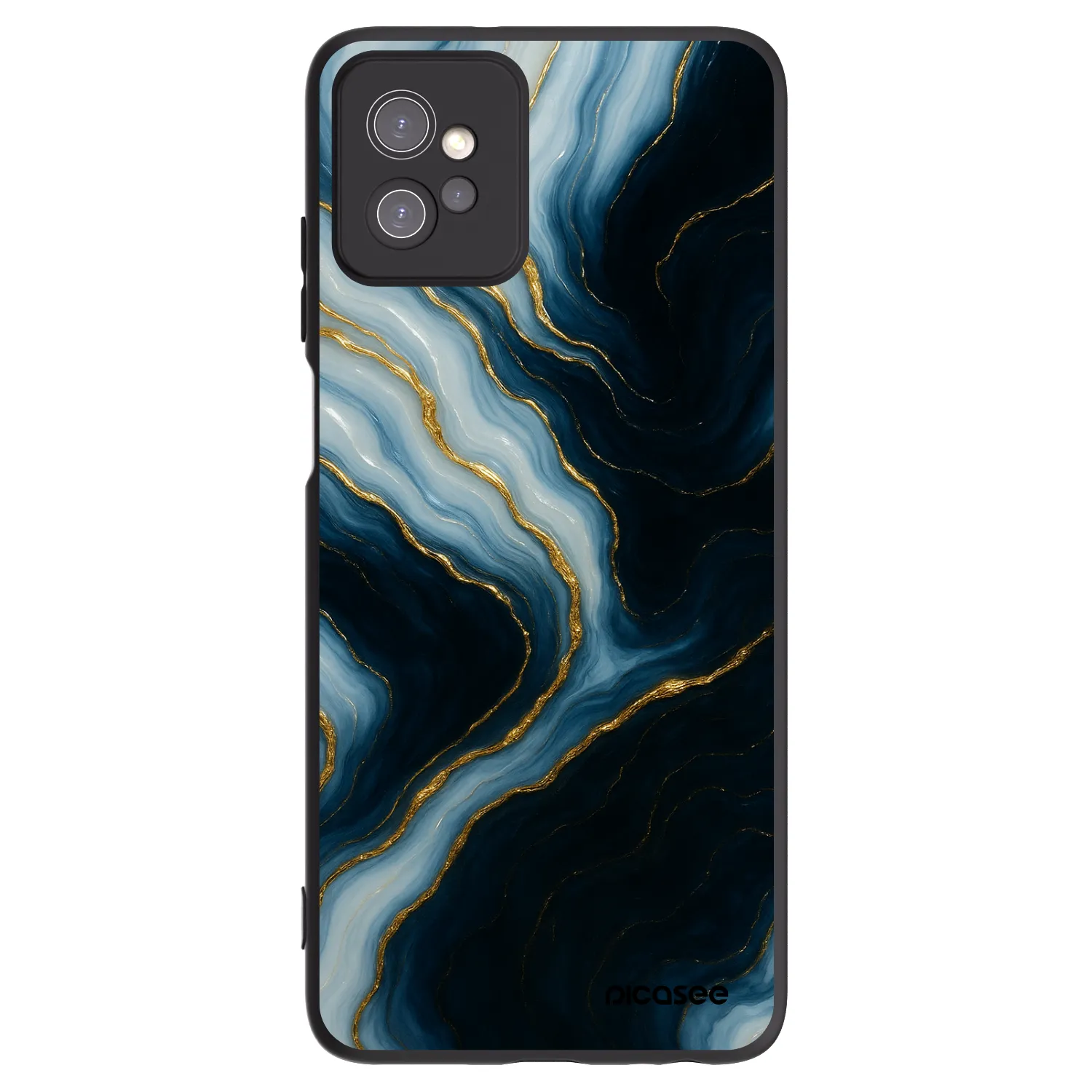 Picasee silikonowe czarne etui na Motorola Moto G32 - Luna