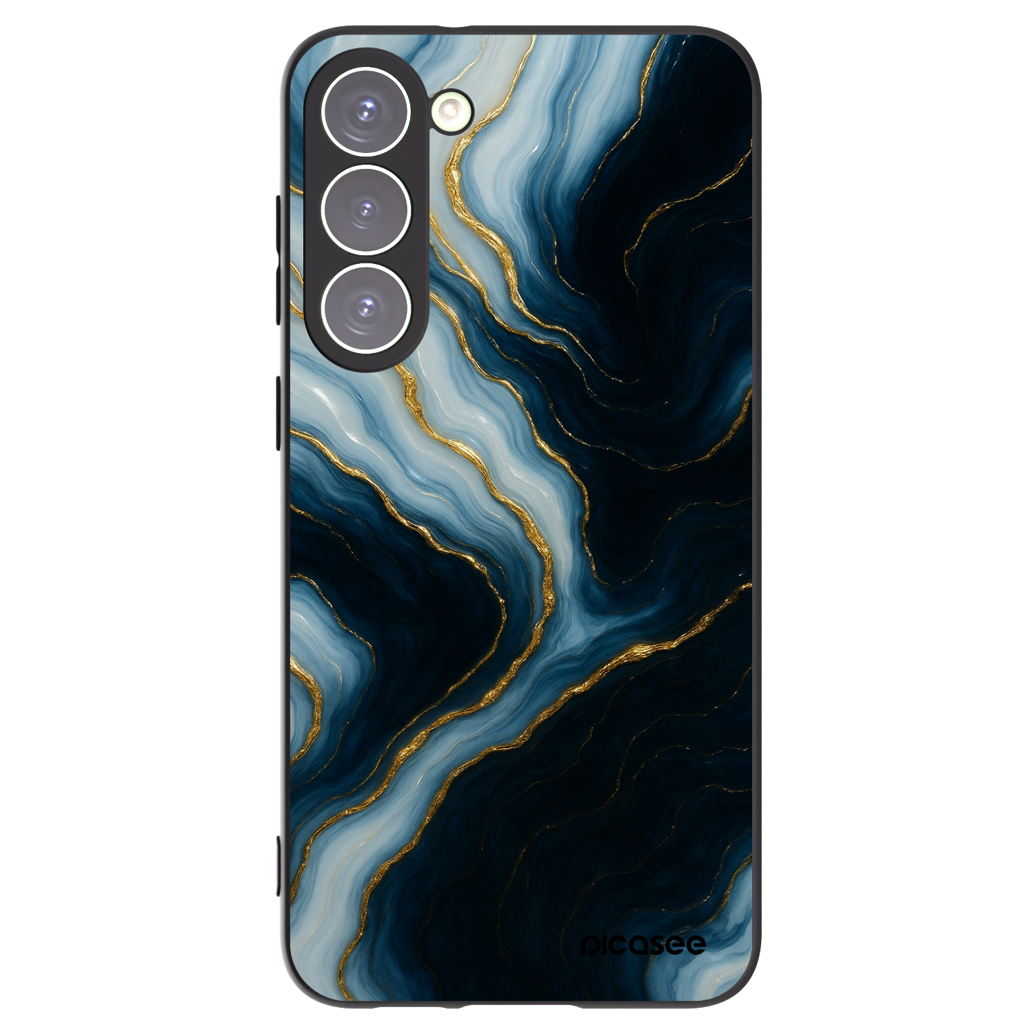 Picasee silikonowe czarne etui na Samsung Galaxy S23+ 5G - Luna