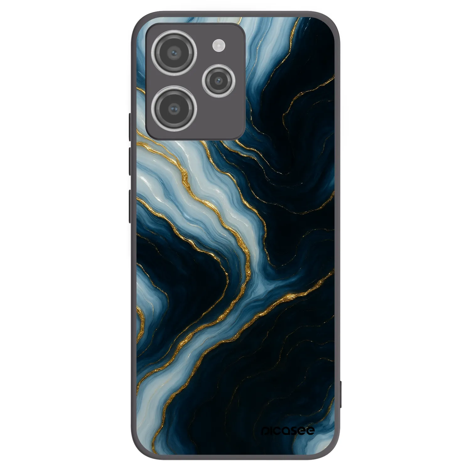 Picasee silikonowe czarne etui na Xiaomi Redmi 12 4G - Luna