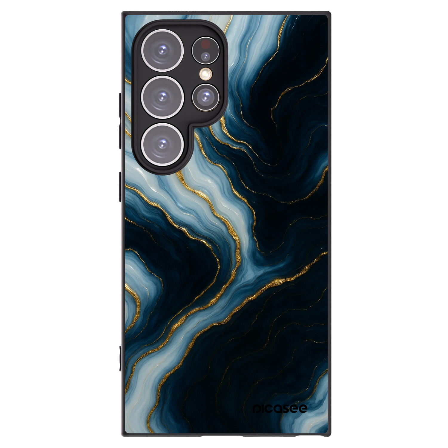 Picasee silikonowe czarne etui na Samsung Galaxy S24 Ultra S928B 5G - Luna