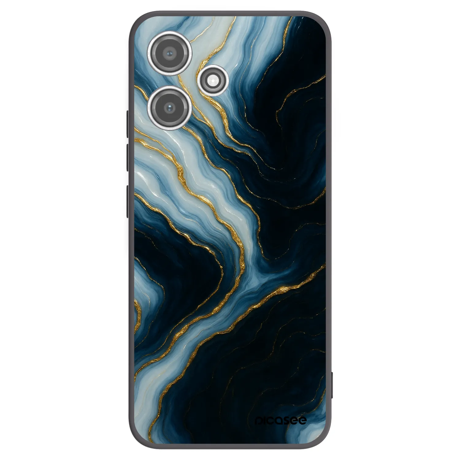 Picasee silikonowe czarne etui na Xiaomi Redmi 12 5G - Luna