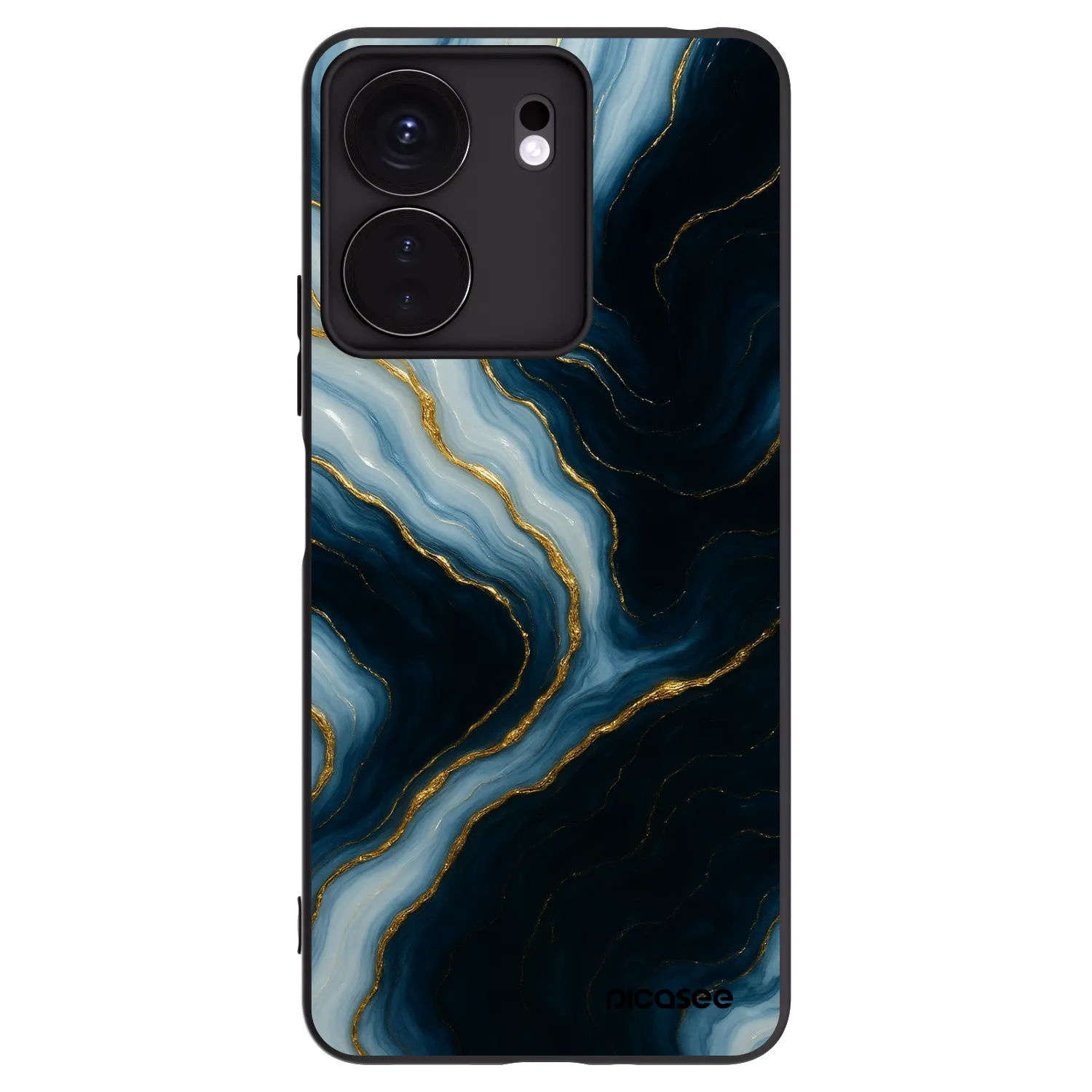 Picasee silikonowe czarne etui na Xiaomi Redmi 13C 4G - Luna