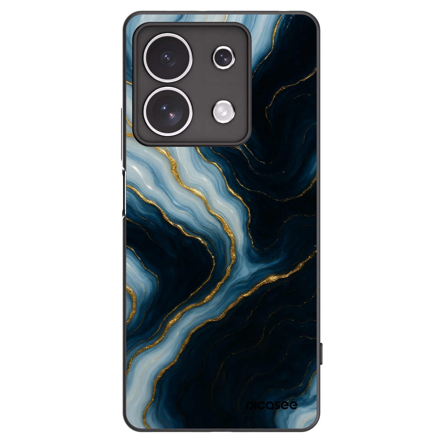 Picasee silikonowe czarne etui na Xiaomi Redmi Note 13 4G - Luna