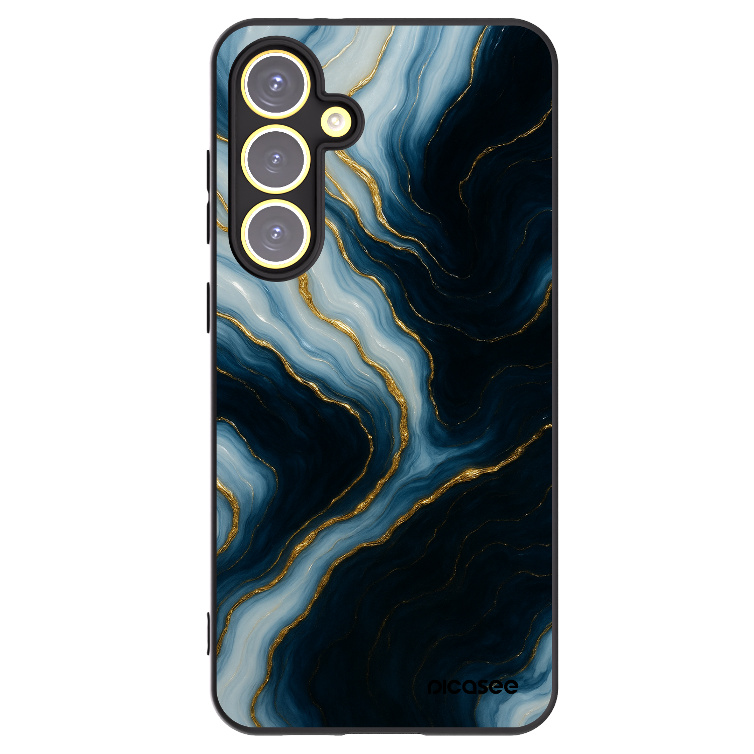 Picasee silikonowe czarne etui na Samsung Galaxy S24 FE S721B - Luna