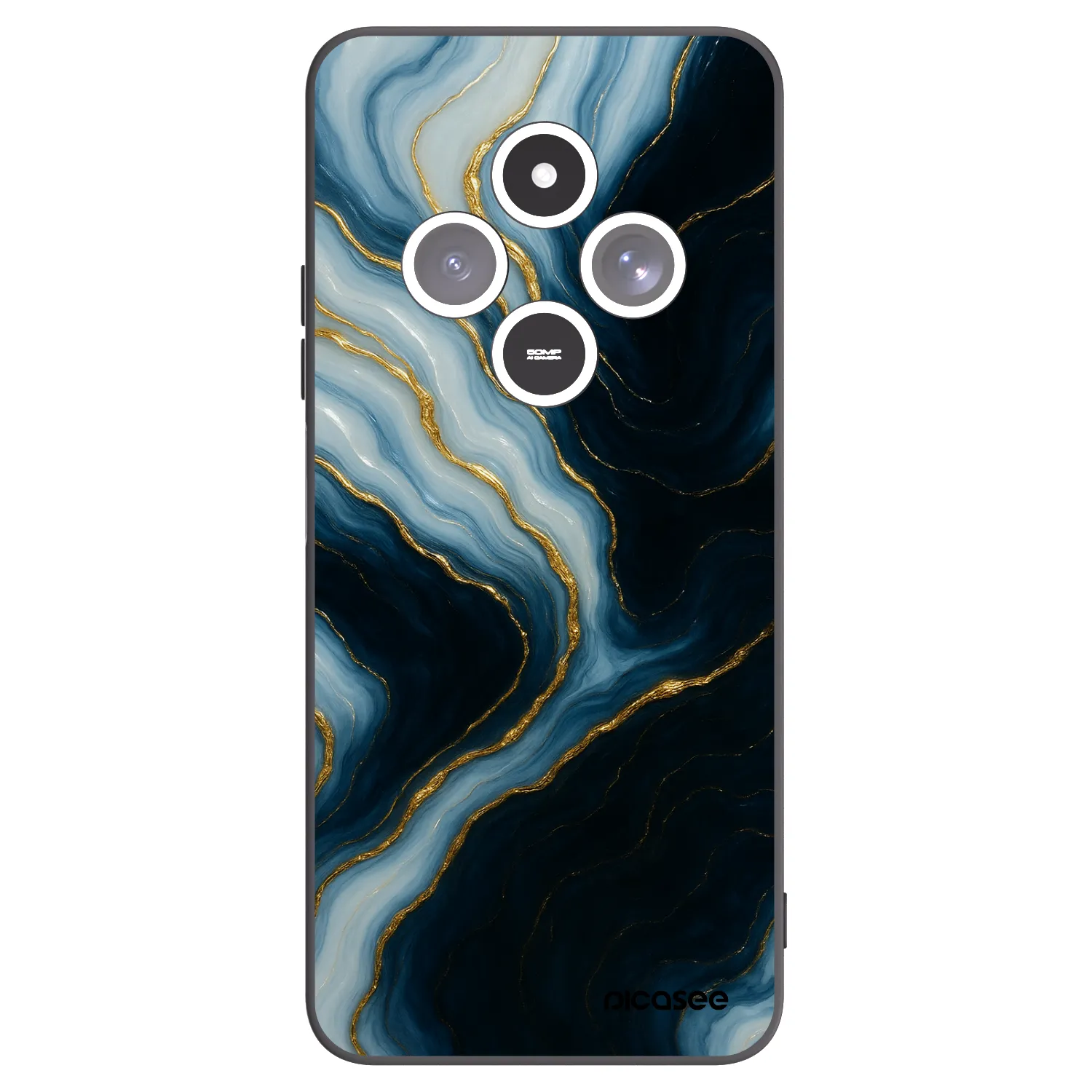 Picasee silikonowe czarne etui na Xiaomi Redmi 14C - Luna