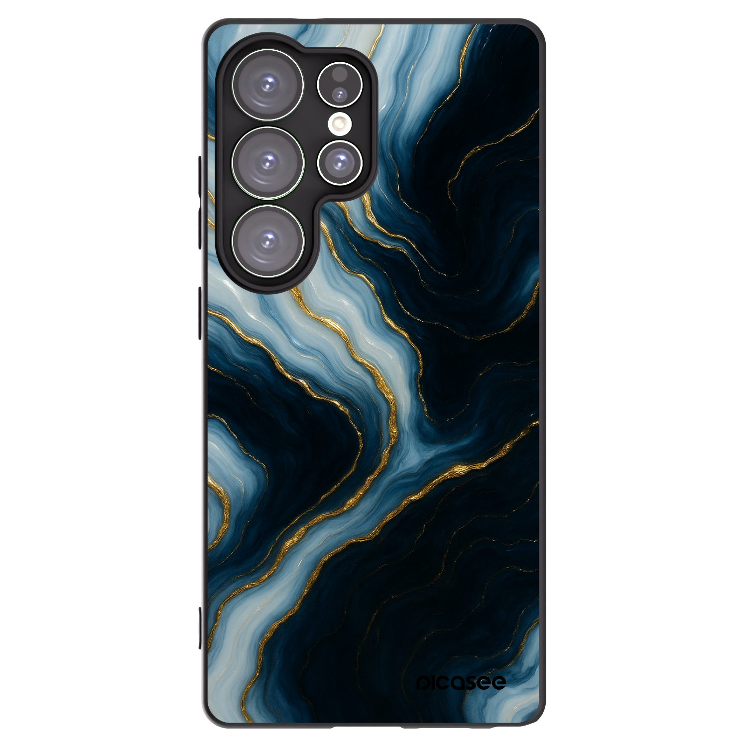 Picasee silikonowe czarne etui na Samsung Galaxy S25 Ultra 5G - Luna