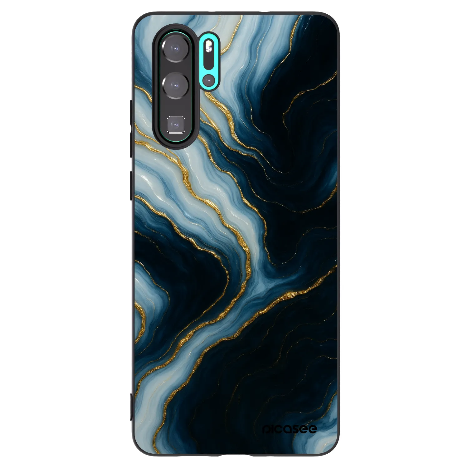 Picasee silikonowe czarne etui na Huawei P30 Pro - Luna