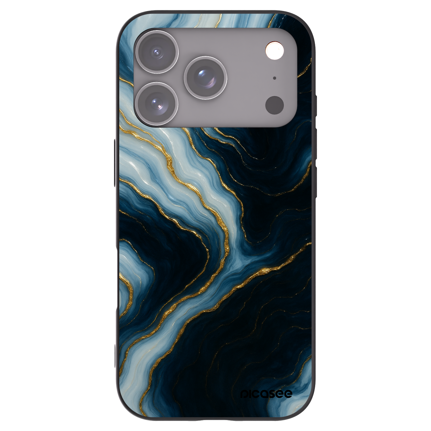 Picasee silikonowe czarne etui na Apple iPhone 17 Pro - Luna