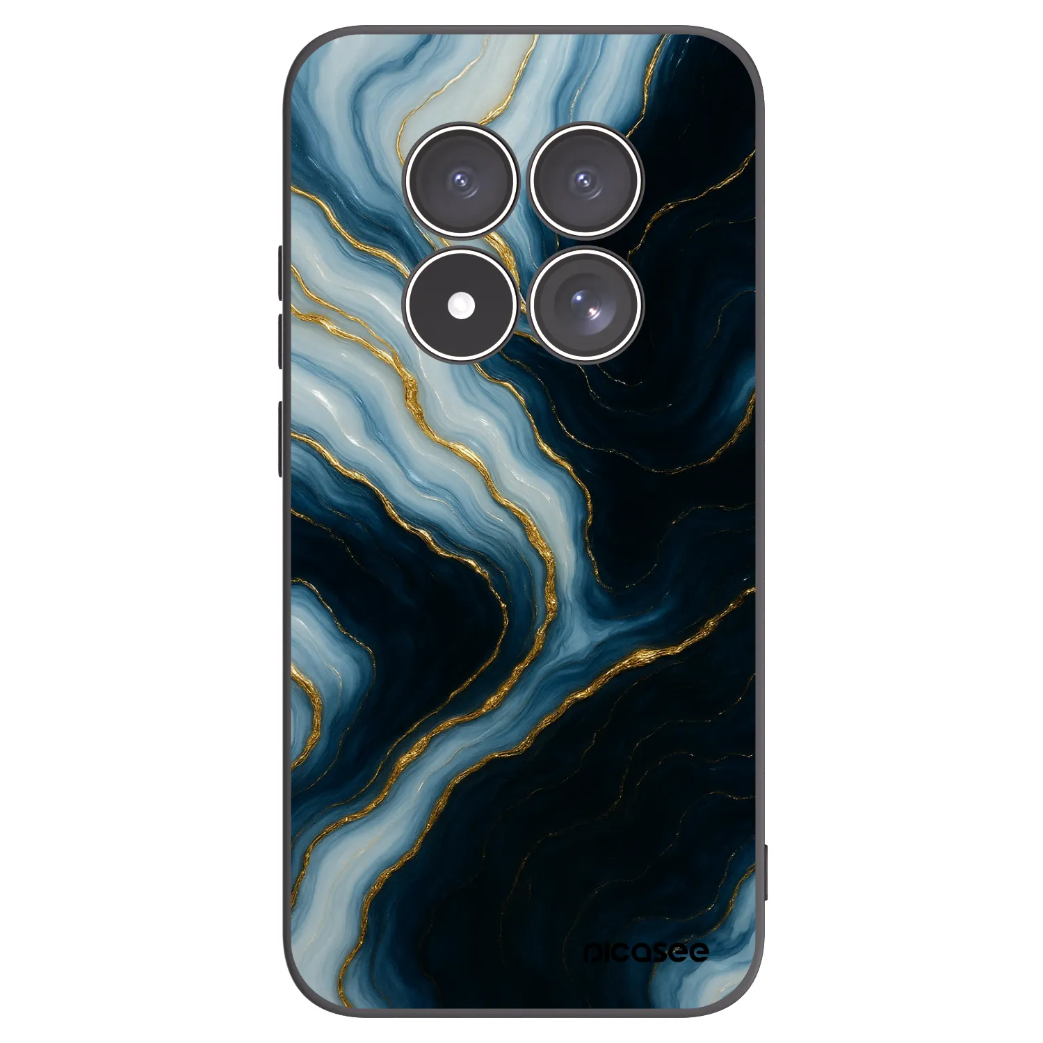 Picasee silikonowe czarne etui na Xiaomi Redmi Note 15 Pro 5G - Luna