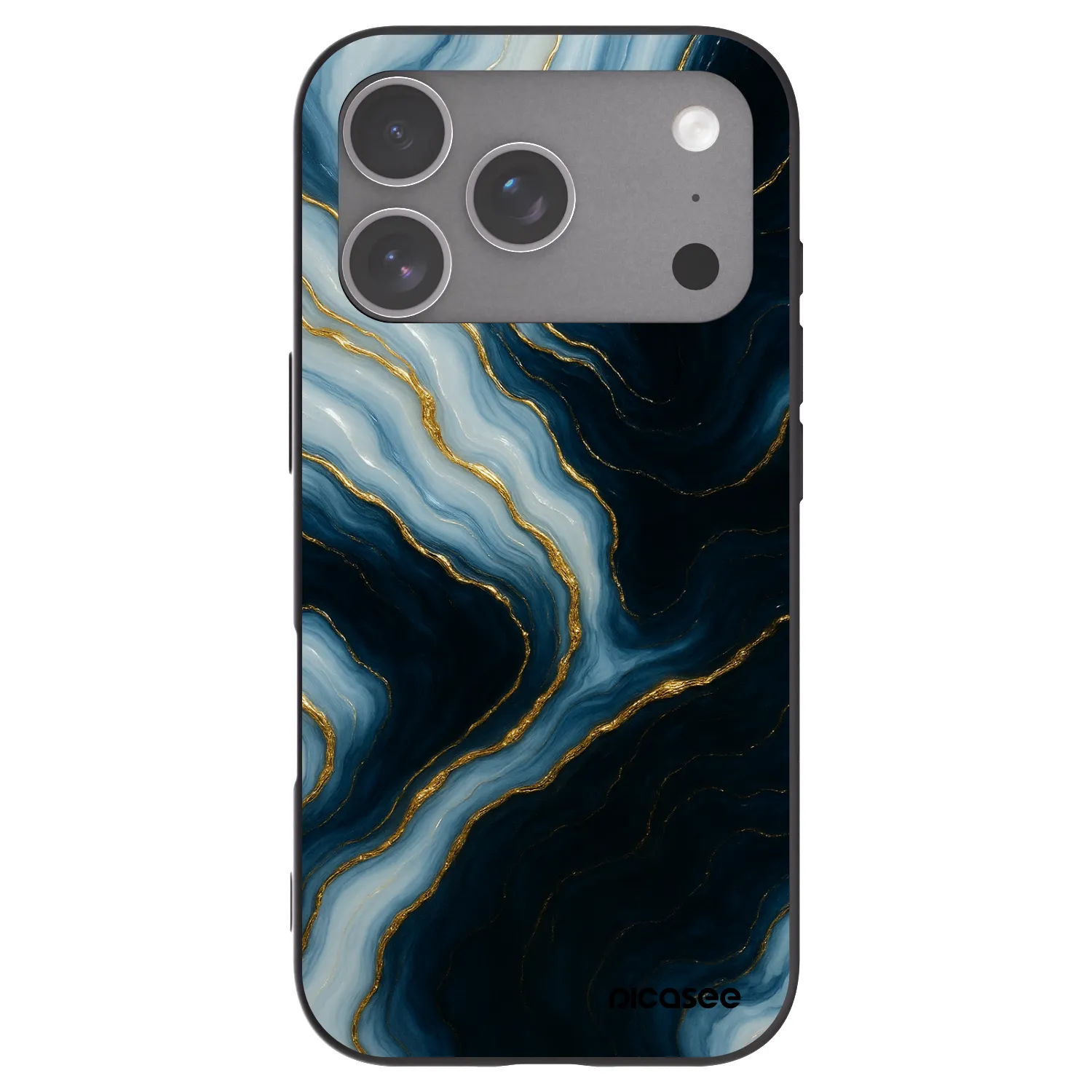 Picasee silikonowe czarne etui na Apple iPhone 18 Pro - Luna