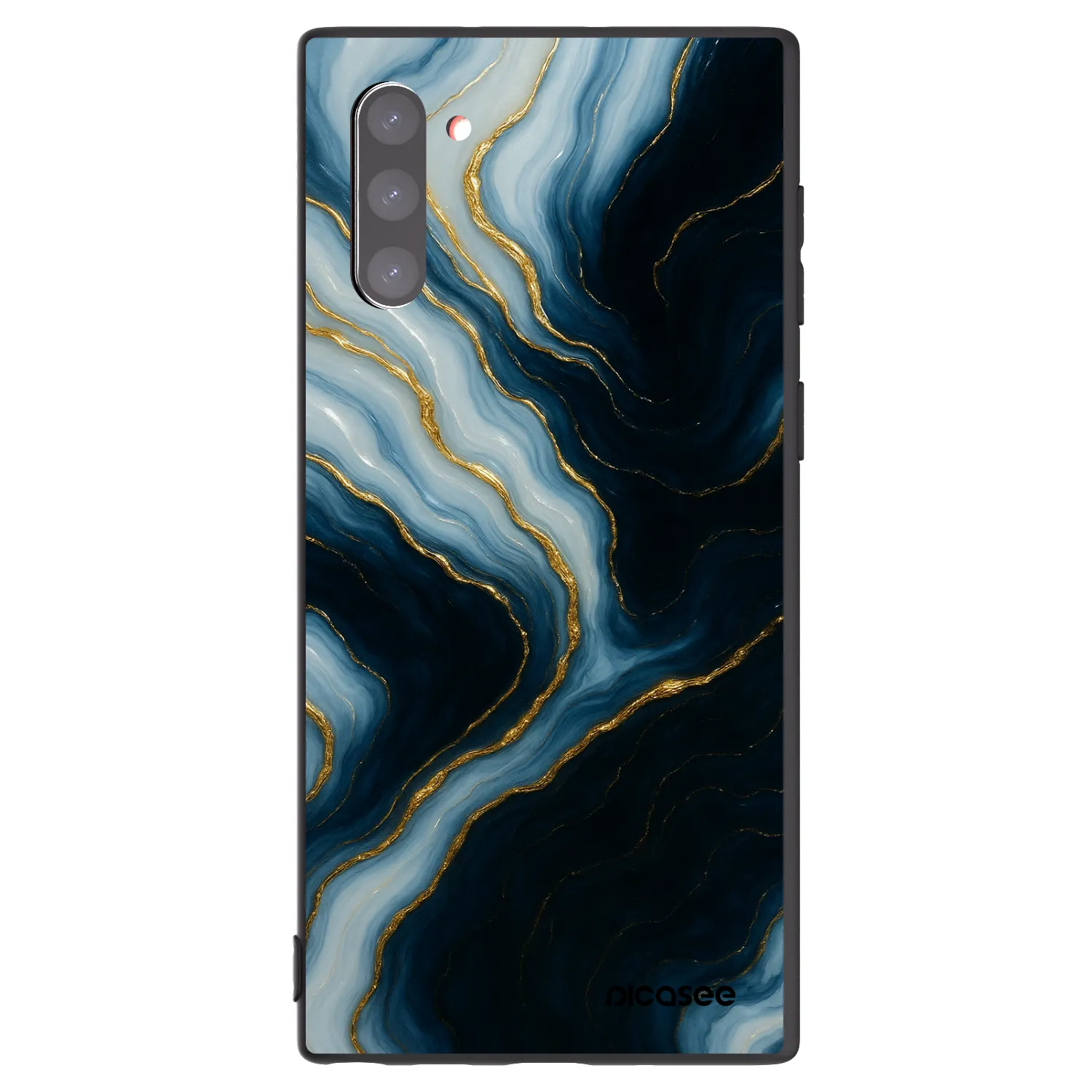 Picasee silikonowe czarne etui na Samsung Galaxy Note 10 N970F - Luna