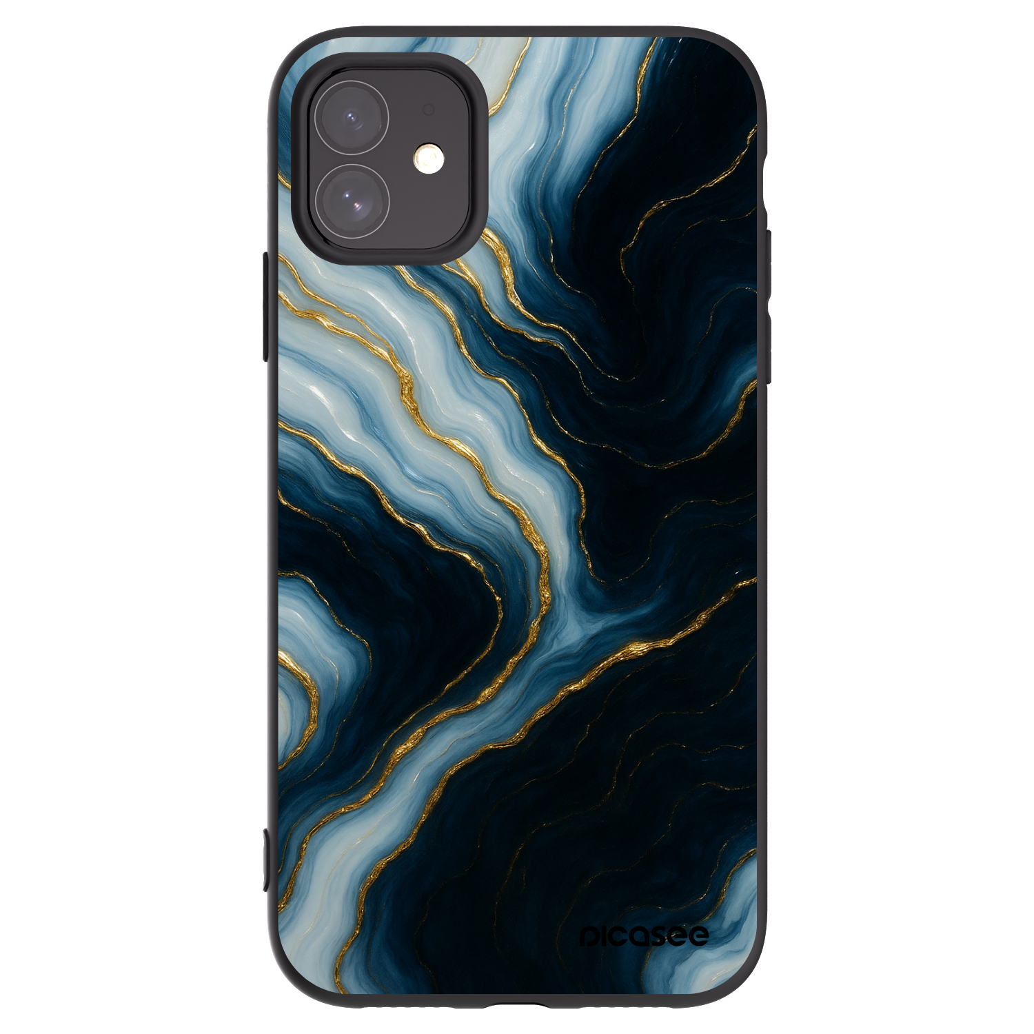 Picasee silikonowe czarne etui na Apple iPhone 11 - Luna