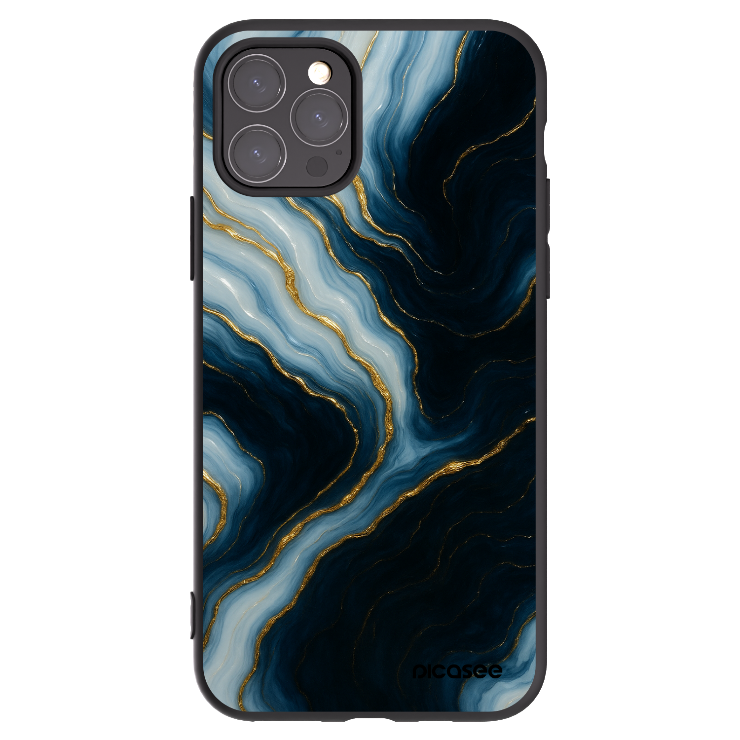 Picasee silikonowe czarne etui na Apple iPhone 11 Pro - Luna