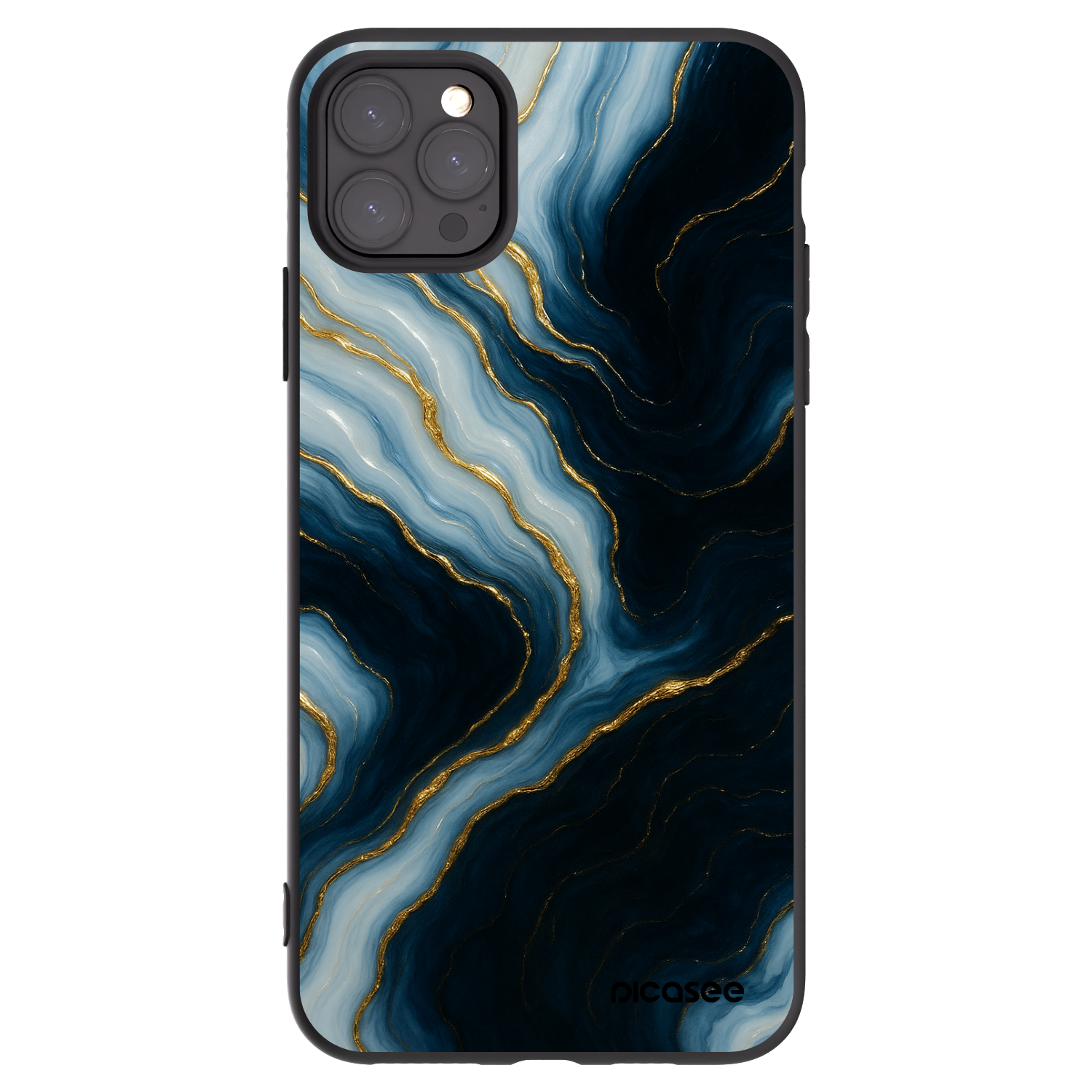 Picasee silikonowe czarne etui na Apple iPhone 11 Pro Max - Luna