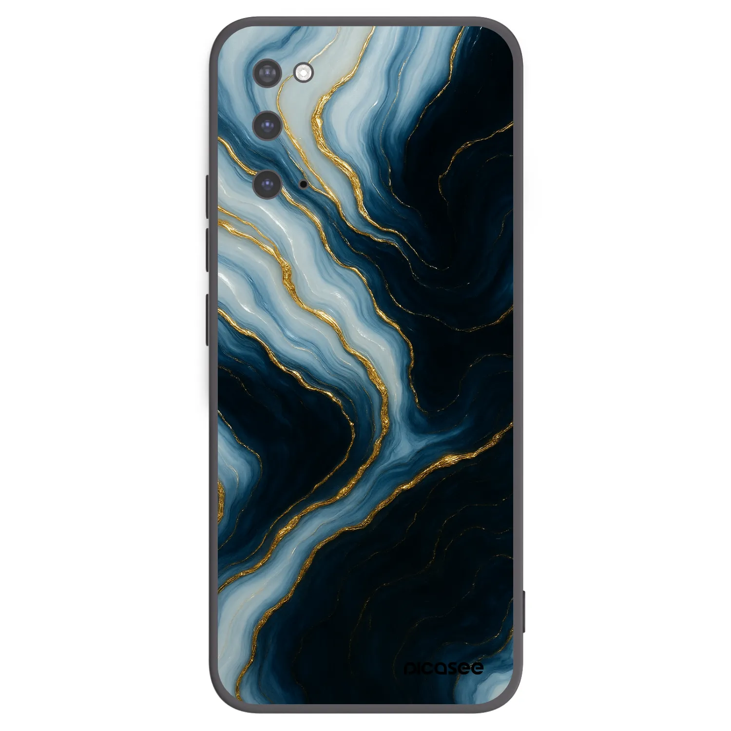 Picasee silikonowe czarne etui na Samsung Galaxy S20 G980F - Luna
