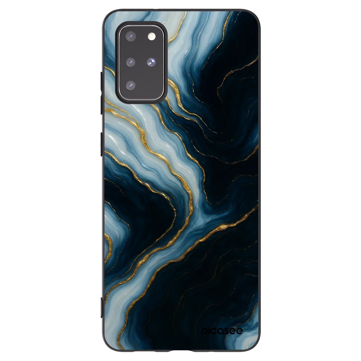 Picasee silikonowe czarne etui na Samsung Galaxy S20+ G985F - Luna