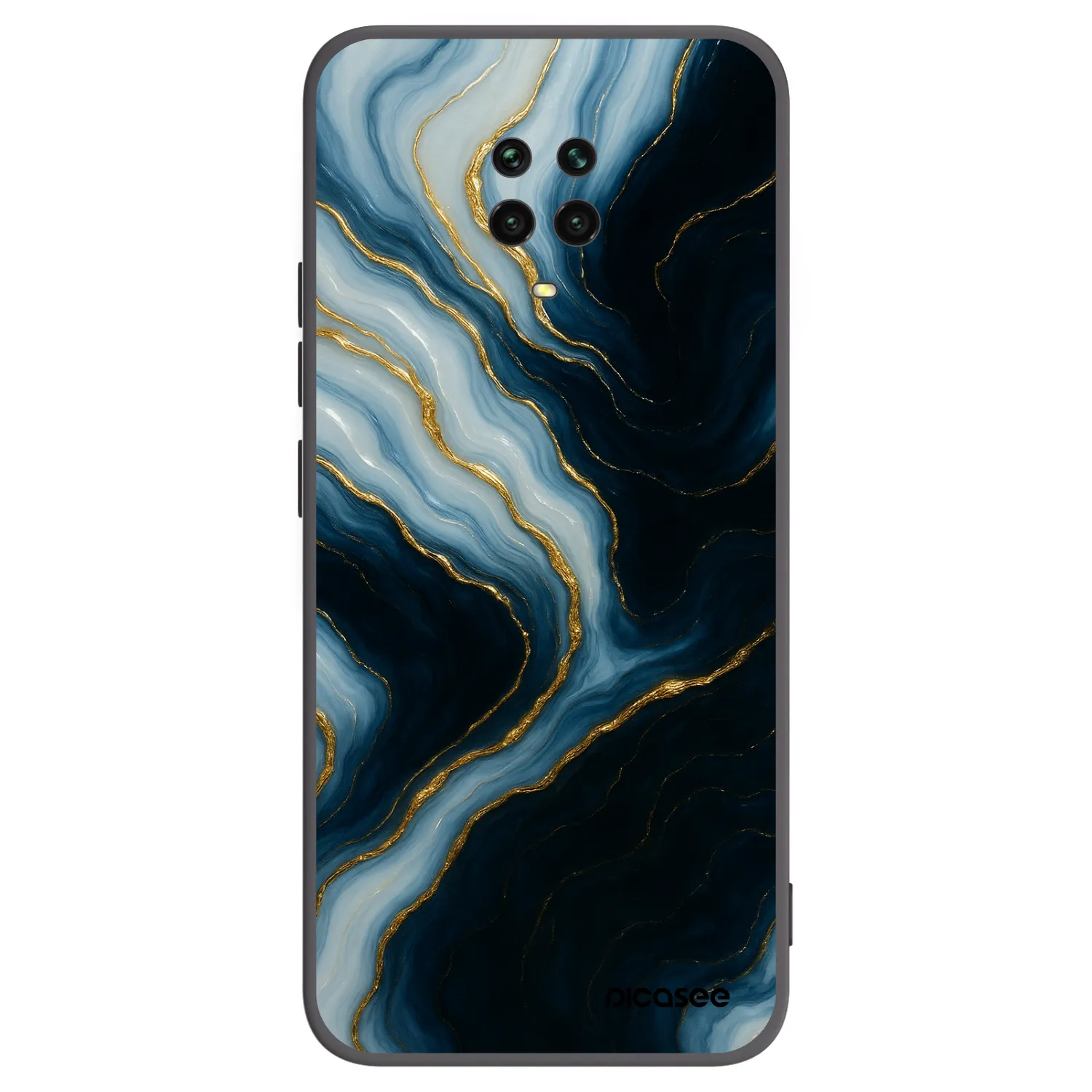 Picasee silikonowe czarne etui na Xiaomi Redmi Note 9 Pro - Luna