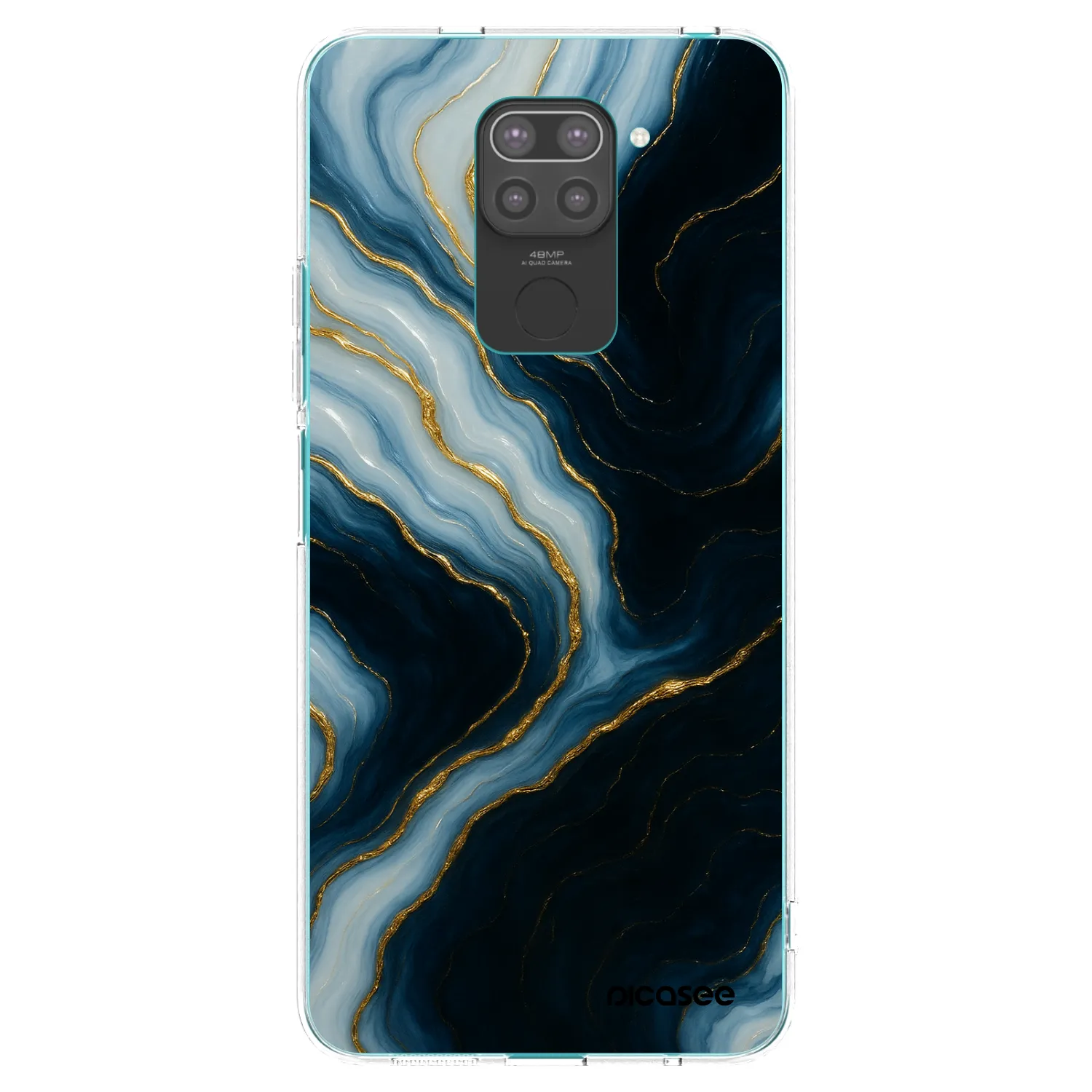 Picasee silikonowe czarne etui na Xiaomi Redmi Note 9 - Luna