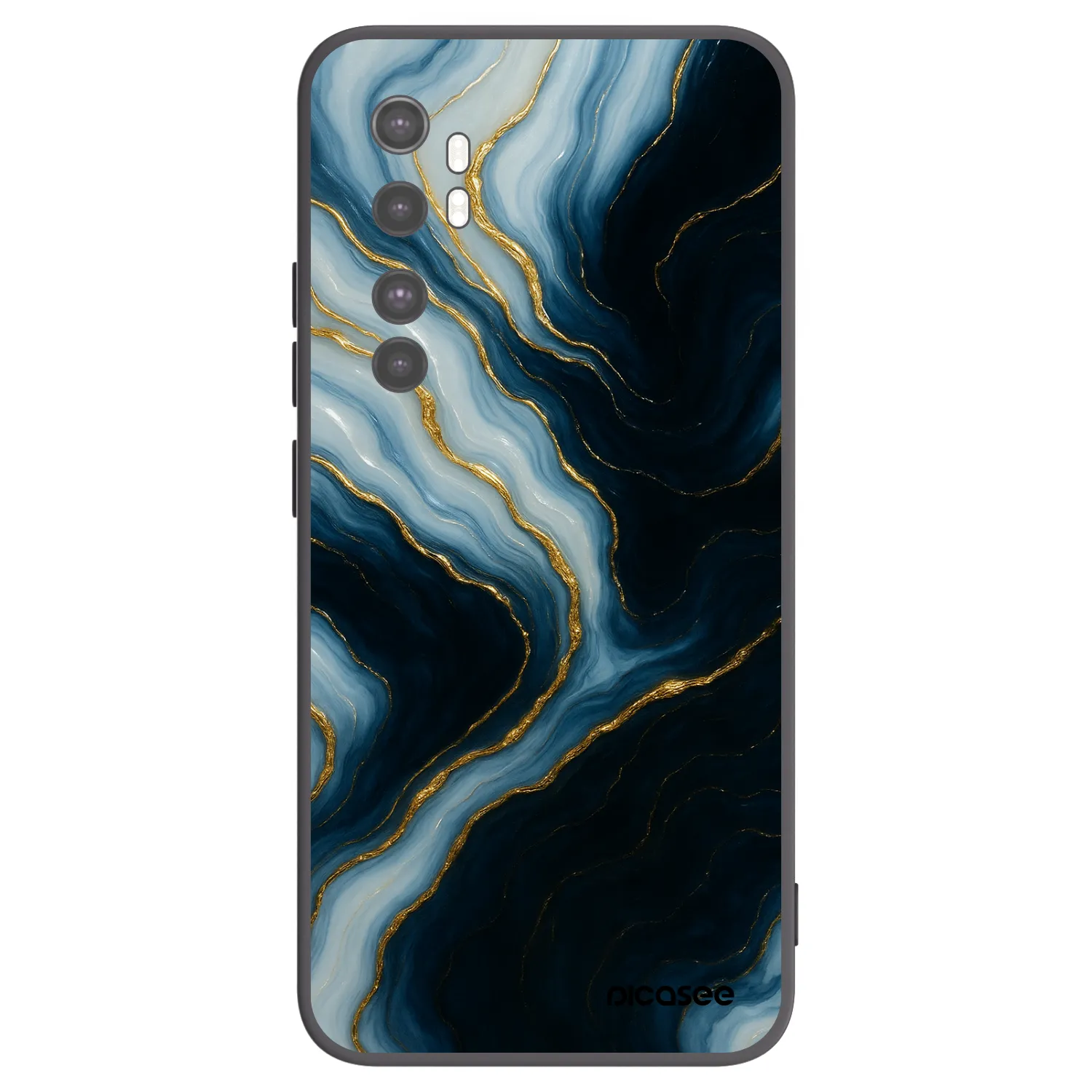 Picasee silikonowe czarne etui na Xiaomi Mi Note 10 Lite - Luna