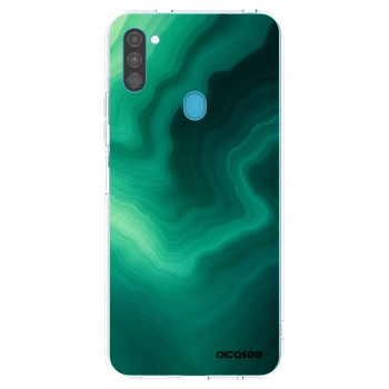 Picasee silikonowe przeźroczyste etui na Samsung Galaxy M11 - Malachite