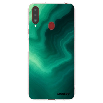 Picasee silikonowe przeźroczyste etui na Samsung Galaxy A20s - Malachite
