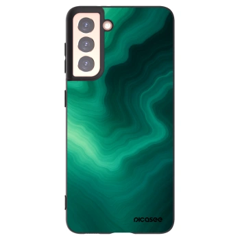 Picasee silikonowe czarne etui na Samsung Galaxy S21 5G G991B - Malachite