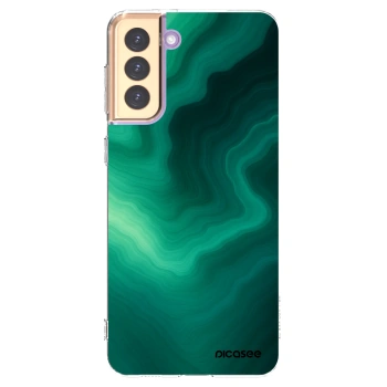 Picasee silikonowe przeźroczyste etui na Samsung Galaxy S21+ 5G G996F - Malachite