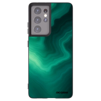 Picasee silikonowe czarne etui na Samsung Galaxy S21 Ultra 5G G998B - Malachite