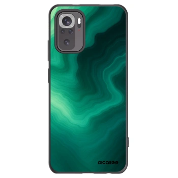 Picasee silikonowe czarne etui na Xiaomi Redmi Note 10 - Malachite