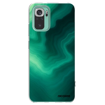 Picasee silikonowe przeźroczyste etui na Xiaomi Redmi Note 10 Pro - Malachite