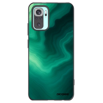 Picasee silikonowe czarne etui na Xiaomi Redmi Note 10 Pro - Malachite