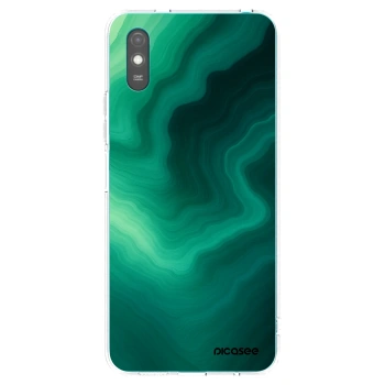 Picasee silikonowe przeźroczyste etui na Xiaomi Redmi 9AT - Malachite