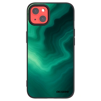 Picasee silikonowe czarne etui na Apple iPhone 13 - Malachite