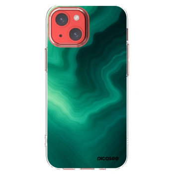 Picasee silikonowe przeźroczyste etui na Apple iPhone 13 mini - Malachite