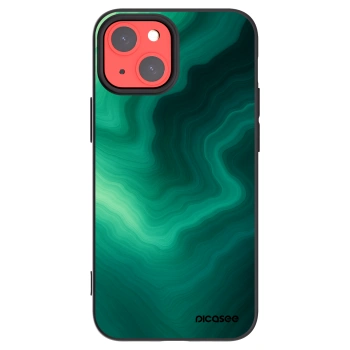 Picasee silikonowe czarne etui na Apple iPhone 13 mini - Malachite