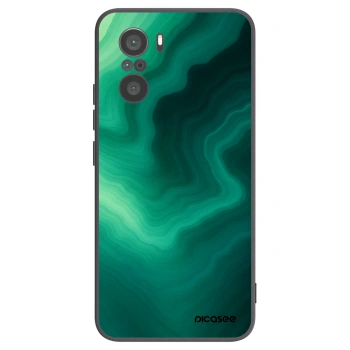 Picasee silikonowe czarne etui na Xiaomi Poco F3 - Malachite