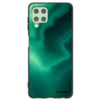 Picasee silikonowe czarne etui na Samsung Galaxy A22 A225F 4G - Malachite
