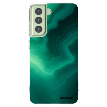Picasee silikonowe przeźroczyste etui na Samsung Galaxy S21 FE 5G - Malachite