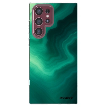 Picasee silikonowe przeźroczyste etui na Samsung Galaxy S22 Ultra 5G - Malachite