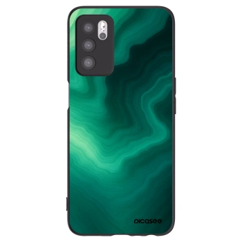 Picasee silikonowe czarne etui na OPPO A16s - Malachite