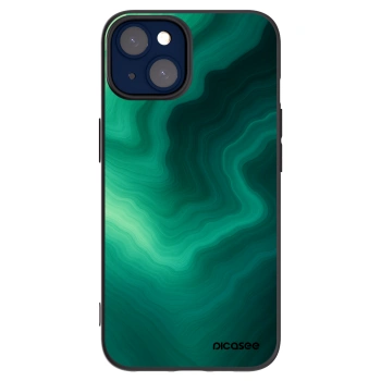 Picasee silikonowe czarne etui na Apple iPhone 14 - Malachite