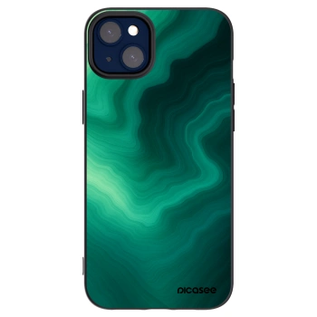 Picasee silikonowe czarne etui na Apple iPhone 14 Plus - Malachite